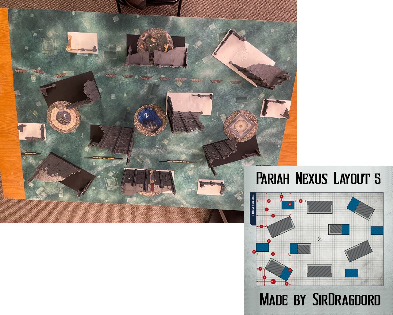 Warhammer 40k Gothic Terrain Set for 10th Edition Competitive Play – 3D Printed Terrain in Gray or Color Options