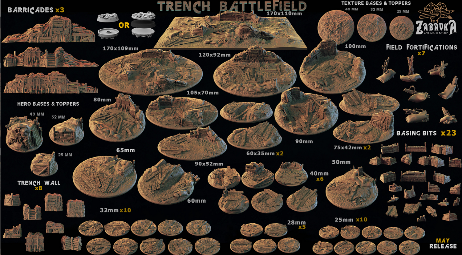Trench Battlefield Warzone Scenic Bases