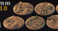 Trench Battlefield Warzone 25mm Scenic Bases