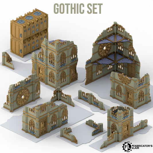 Gothic Ruins Foldable Sci-Fi Terrain – Full Table Set