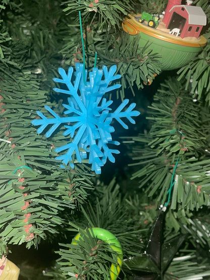 Glow in the Dark Snowflake Christmas Tree Ornament