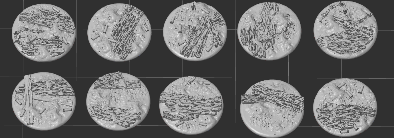 Trench Battlefield Warzone 25mm Scenic Bases