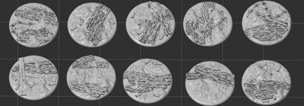 Trench Battlefield Warzone 25mm Scenic Bases