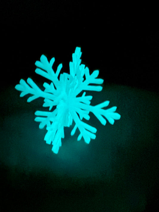 Glow in the Dark Snowflake Christmas Tree Ornament